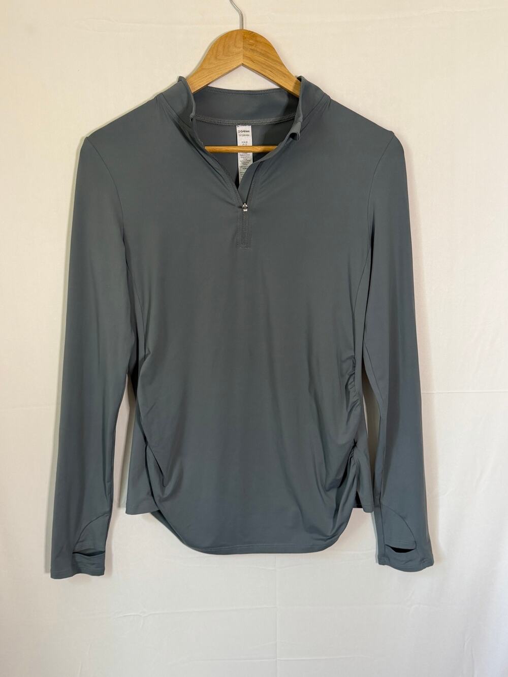 G4Free Gray Quarter Zip Athletic Pullover Long Sleeve Performance Top Women’s M